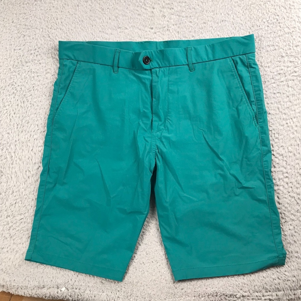 Greyson Montauk Performance Shorts Mens 36 Teal 10" Casual Preppy Golf Stretch